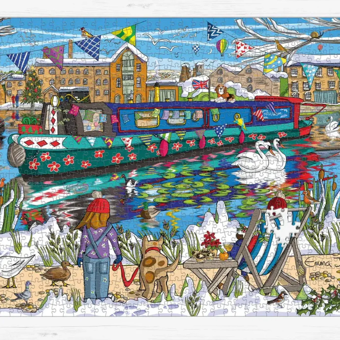 GB Jigsaws Ltd Puzzles-Winter Canal 1000 Piece Jigsaw Puzzle