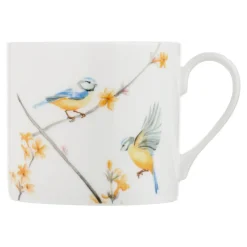 Jane Abbott Designs Tea|Flowers & Garden-Winter Jasmine & Blue Tit Small Mug
