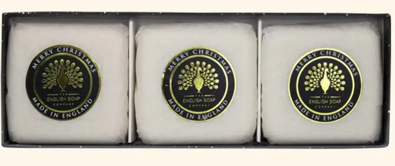 English Soap Company Soaps & Lotions-Winter Village Triple Soap Gift Box