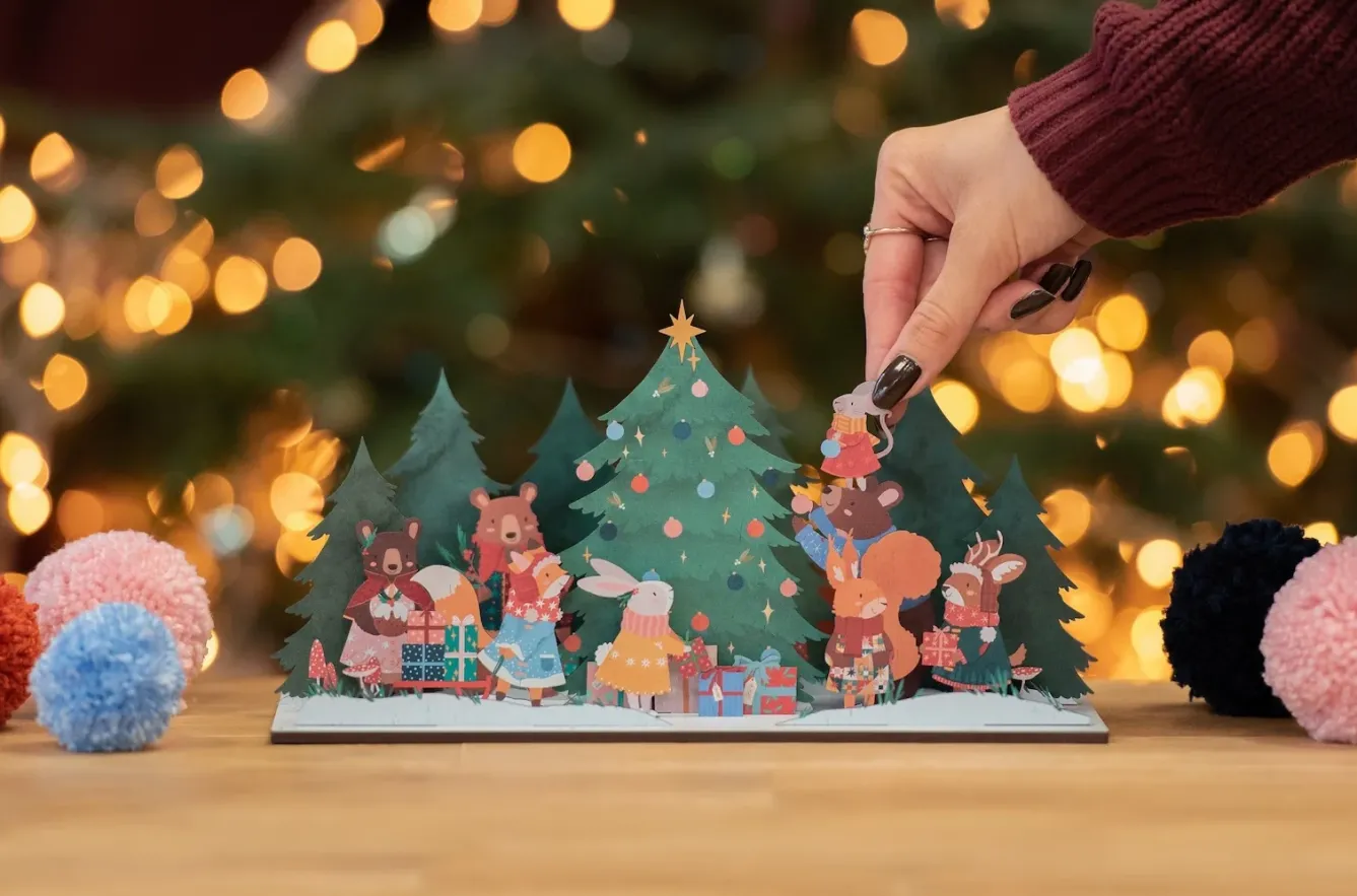 Dapple & Dot Christmas|Advent-Winter Woodland Pop Out and Build Advent Calendar