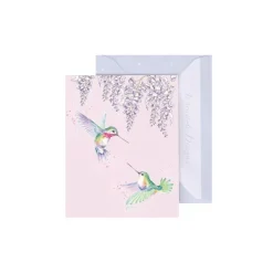 Wrendale Designs Greeting Cards-'Wisteria Wishes' Enclosure Card
