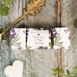 Toasted Crumpet Soaps & Lotions-'With Love & Hugs' Mulberry Mini Moments Boxed Trio of Heart Soaps