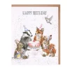 Wrendale Designs Greeting Cards-'Woodland Party' Woodland Animal Birthday Greetings Card