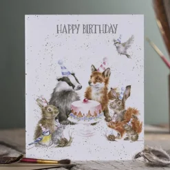 Wrendale Designs Greeting Cards-'Woodland Party' Woodland Animal Birthday Greetings Card