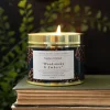 Toasted Crumpet Christmas-Woodsmoke & embers Candle in a Matte Gold Tin