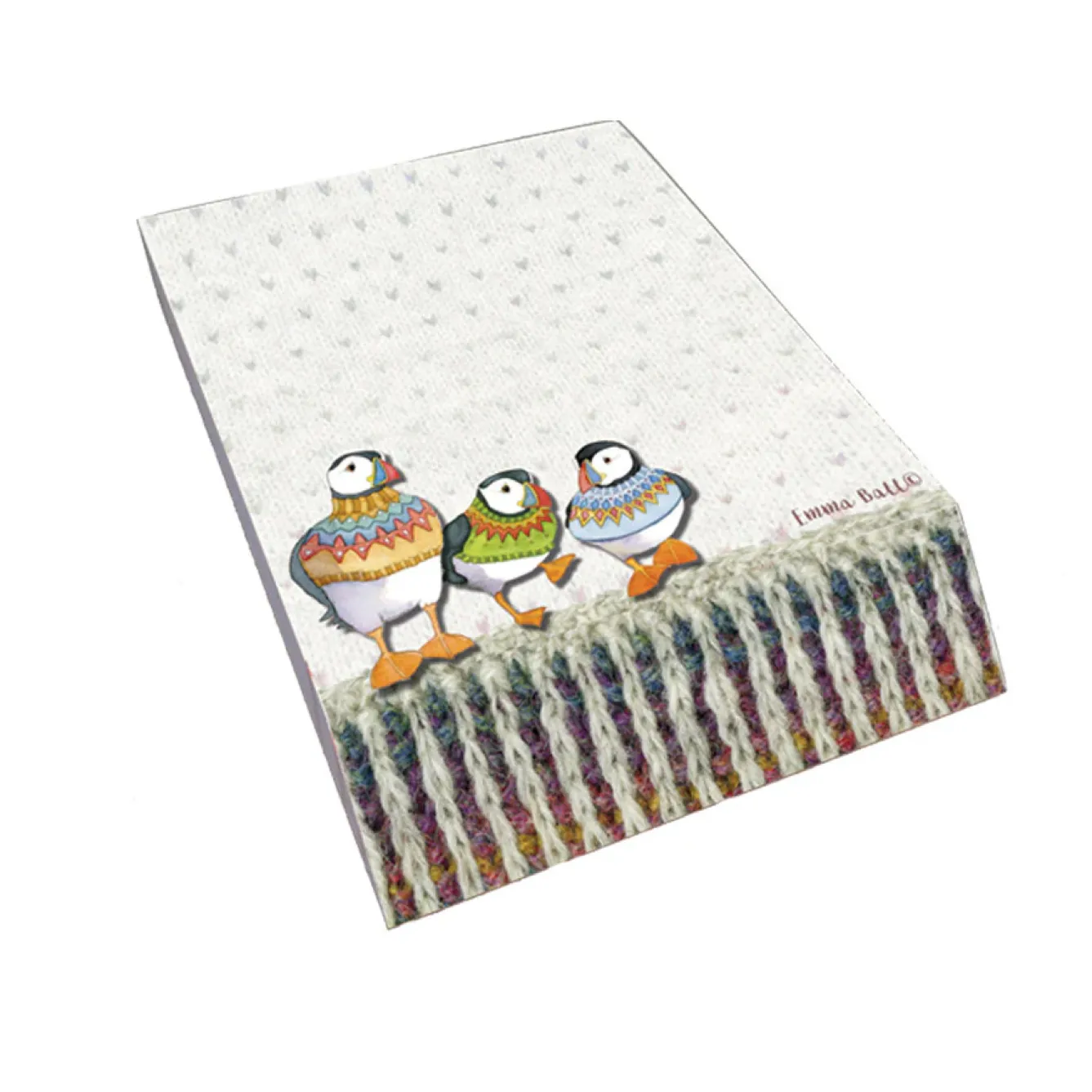 Emma Ball Stationery-Woolly Puffins Slant Pad