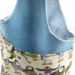 Emma Ball Crafts|Bags-Woolly Puffins Small Wrist Bag