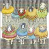 Emma Ball Greeting Cards-Woolly Sheep Big Family Greetings Card