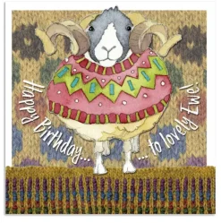 Emma Ball Greeting Cards-Woolly Sheep Birthday Lovely Ewe Greetings Card