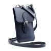 Zatchels Bags-Handmade Leather Phone Pouch - Navy Blue