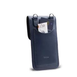 Zatchels Bags-Handmade Leather Phone Pouch - Navy Blue