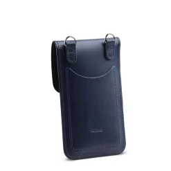 Zatchels Bags-Handmade Leather Phone Pouch - Navy Blue