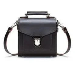 Zatchels Bags-Handmade Leather Sugarcube Dark Brown Small Handbag