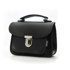 Zatchels Bags-Handmade Leather Luna Black Small Handbag