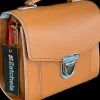 Zatchels Bags-Handmade Leather Sugarcube Plus Handbag - Burnt Orange