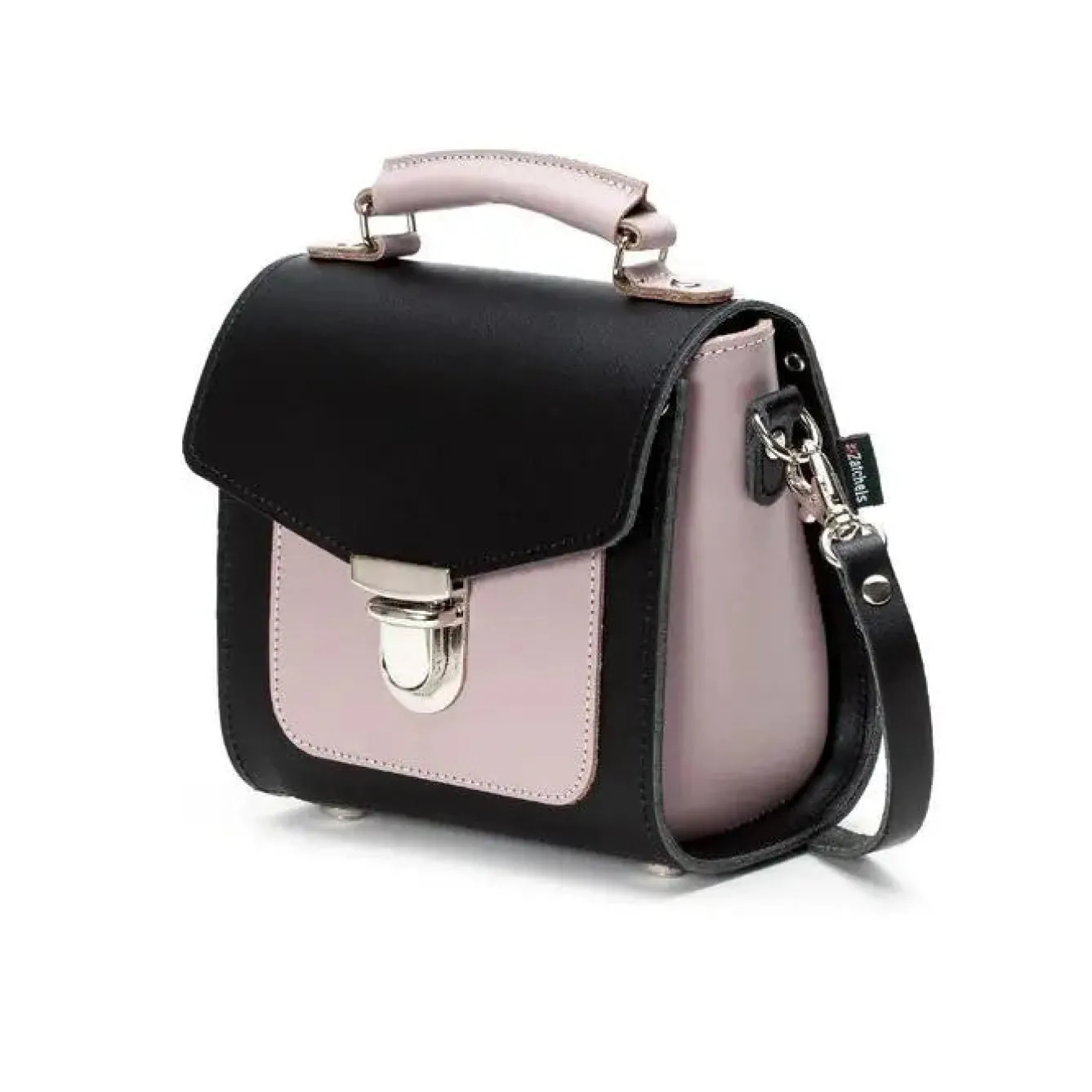 Zatchels Bags-Handmade Leather Sugarcube Rose Truffle Small Handbag