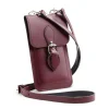 Zatchels Bags-Handmade Leather Phone Pouch - Marsala Red
