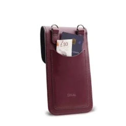 Zatchels Bags-Handmade Leather Phone Pouch - Marsala Red