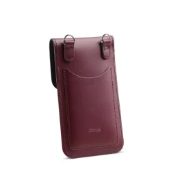 Zatchels Bags-Handmade Leather Phone Pouch - Marsala Red