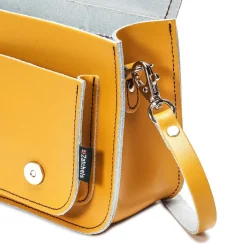 Zatchels Bags-Handmade Leather Micro Satchel - Yellow Ochre