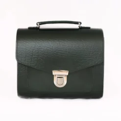 Zatchels Bags-Handmade Leather Sugarcube Grande Executive British Racing Green Handbag