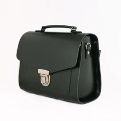 Zatchels Bags-Handmade Leather Sugarcube Grande Executive British Racing Green Handbag