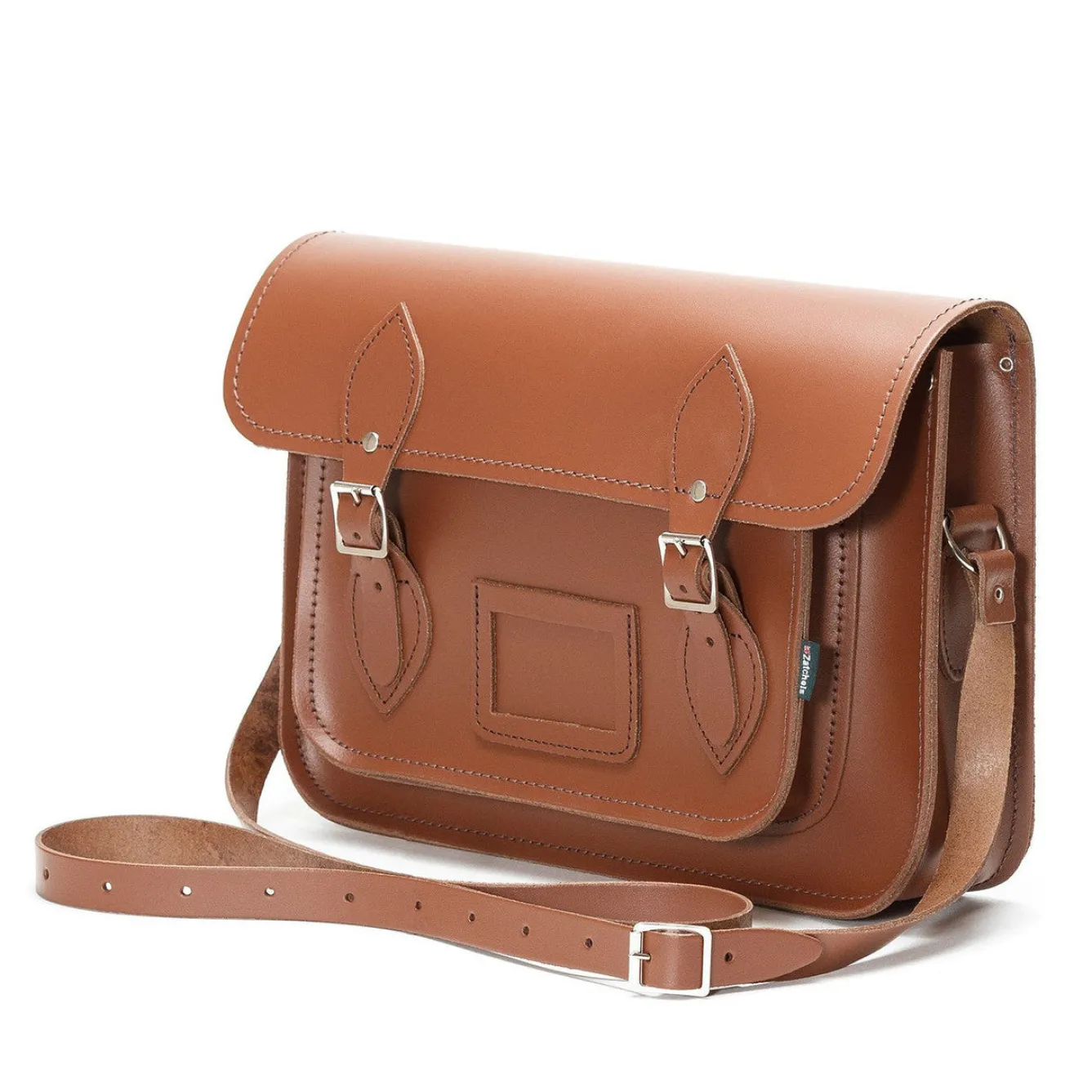 Zatchels Bags-Handmade Leather Classic Satchel - Chestnut