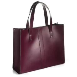 Zatchels Bags-Handmade Leather Shopper - Marsala Red