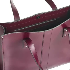 Zatchels Bags-Handmade Leather Shopper - Marsala Red