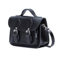 Zatchels Bags-Handmade Leather Micro Satchel - Navy