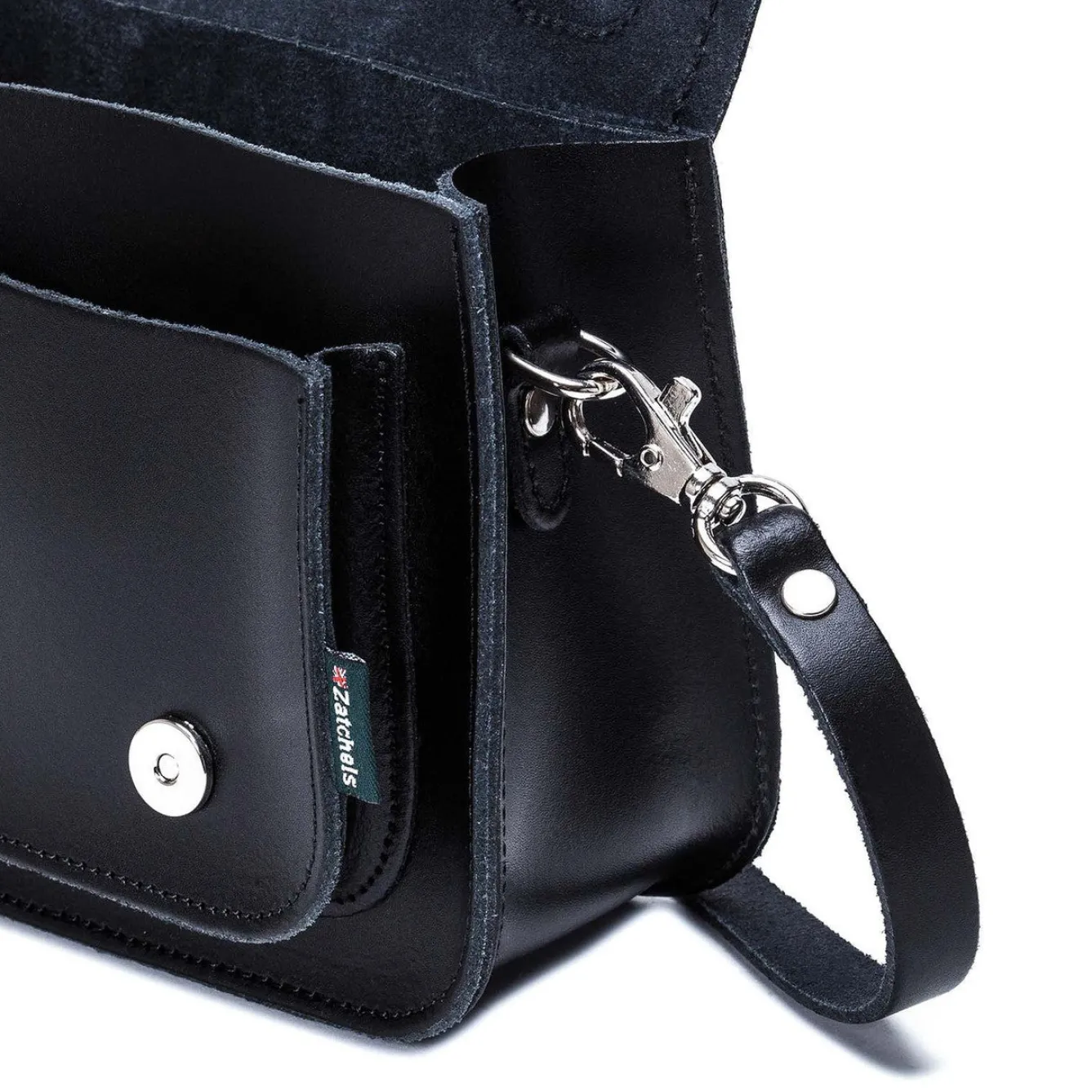 Zatchels Bags-Handmade Leather Micro Satchel - Navy