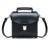 Zatchels Bags-Handmade Leather Sugarcube Black Small Handbag