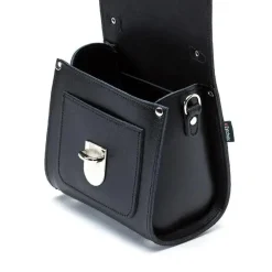 Zatchels Bags-Handmade Leather Sugarcube Black Small Handbag