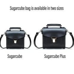 Zatchels Bags-Handmade Leather Sugarcube Black Small Handbag