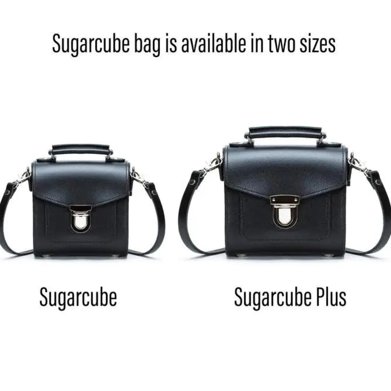 Zatchels Bags-Handmade Leather Sugarcube Black Small Handbag