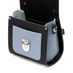 Zatchels Bags-Handmade Leather Sugarcube Plus - Blue Noir