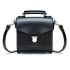 Zatchels Bags-Handmade Leather Sugarcube Plus Handbag - Black