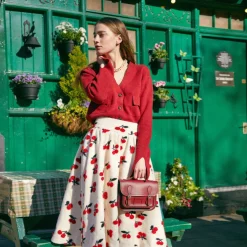 Zatchels Bags-Handmade Leather Midi Satchel - Lilac Grey