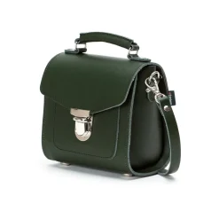 Zatchels Bags-Handmade Leather Sugarcube Plus Handbag - Ivy Green