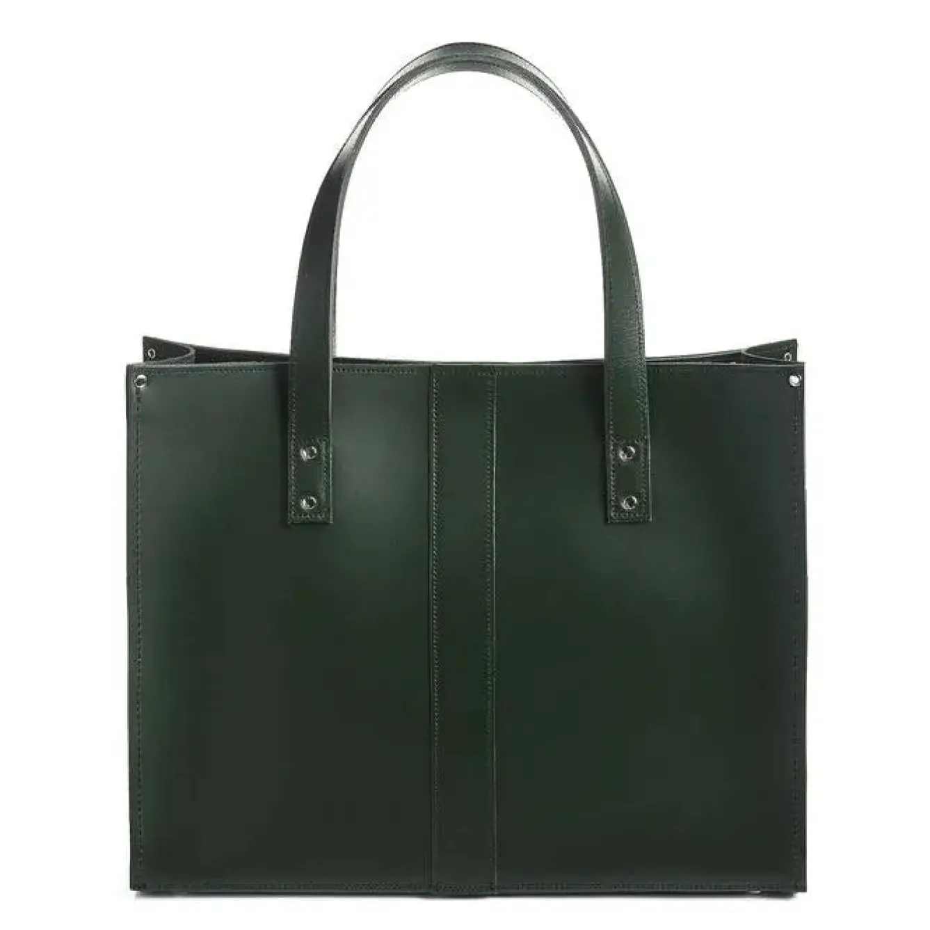 Zatchels Bags-Handmade Leather Shopper - Ivy Green