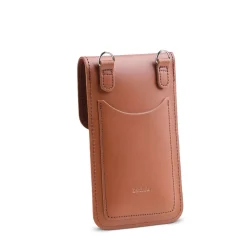 Zatchels Bags-Handmade Leather Phone Pouch - Chestnut Brown