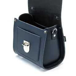 Zatchels Bags-Handmade Leather Sugarcube Navy Small Handbag