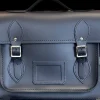 Zatchels Bags-Handmade Leather Classic Satchel - Navy Blue